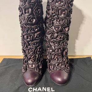 STUNNING Chanel Camellia Boots